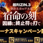 ビーベット「超RIZIN.3」限定ボーナス